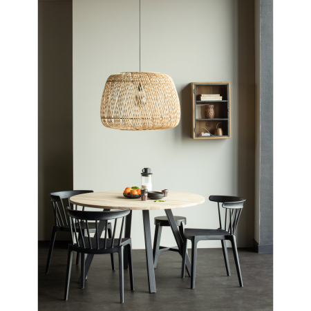 Masa dining Tablo, lemn de stejar, netratat, 75 x 120 x 120 cm, WOOOD 376022-N [1]