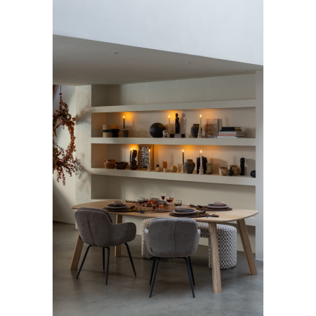Masa dining Tablo, lemn de stejar, transparent, 74 x 220 x 100 cm, WOOOD 375098-TP [1]