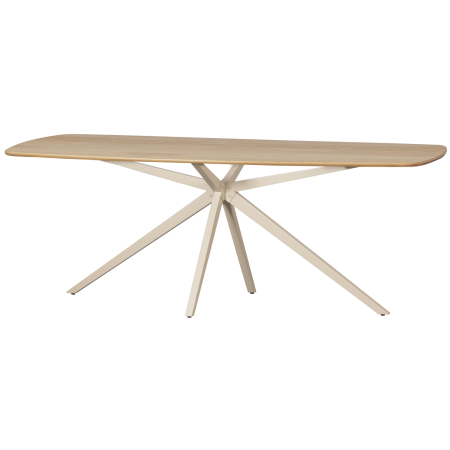 Masa dining Tablo, lemn de stejar, transparent, 76 x 220 x 100 cm, WOOOD 377748-TP [1]