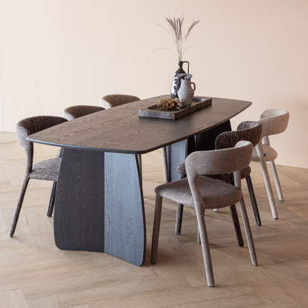 Scaun dining Noble, tesatura melanj, maro melanj, 76 x 51 x 56 cm, WOOOD 801419-BM [1]