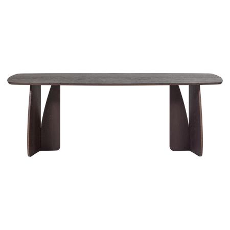 Masa dining Veere, lemn de stejar, maro mystic, 77 x 220 x 100 cm, WOOOD 377930-B [3]