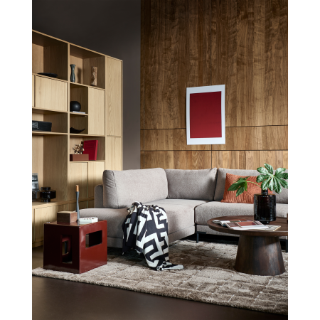 Masuta de cafea Coffee A Gogo, lemn de mango, nuc, 40 x 90 x 90 cm, vtwonen 400480-W [1]