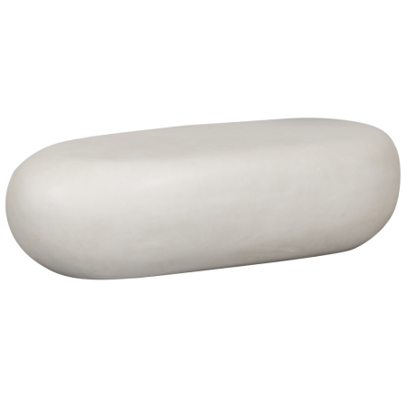 Masuta de cafea Pebble, argila armata cu fibra de sticla, alb, 28 x 100 x 43 cm, vtwonen 377515-W [5]
