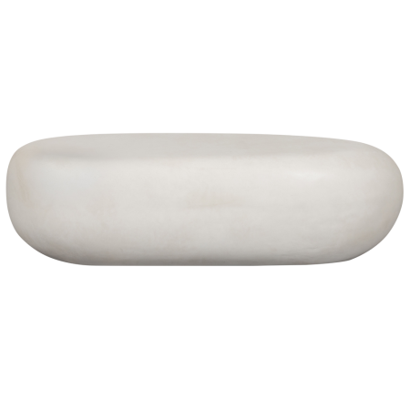 Masuta de cafea Pebble, argila armata cu fibra de sticla, alb, 28 x 100 x 43 cm, vtwonen 377515-W [1]