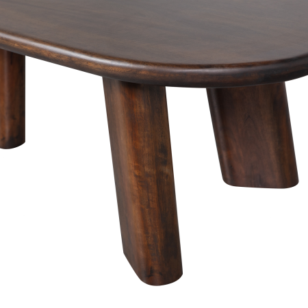 Masuta de cafea Roundly, lemn de mango, nuc, 40 x 110 x 60 cm, WOOOD 801302-W [7]