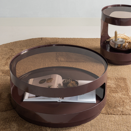 Masuta de cafea Sero, metal, maro, 32 x 70 x 70 cm, WOOOD 377934-B [1]