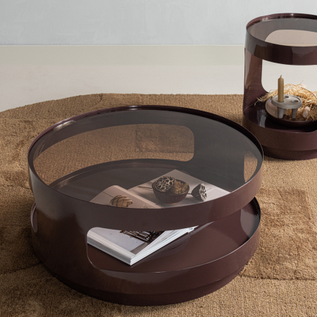 Masuta de cafea Sero, metal, maro, 32 x 70 x 70 cm, WOOOD 377934-B [2]