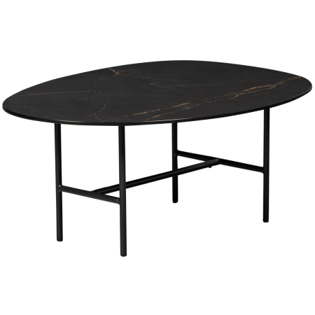 Masute cafea - Masuta de cafea Vajen, portelan, negru, 34 x 80 x 60 cm, WOOOD 373987-Z