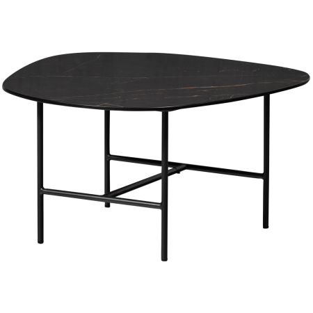 Masute cafea - Masuta de cafea Vajen, portelan, negru, 38 x 70 x 70 cm, WOOOD 373988-Z