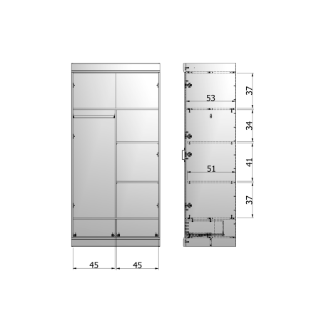 Ornament decorativ Connect, melamina, negru, 121 x 55 x 3 cm, WOOOD 360308-ZW [3]