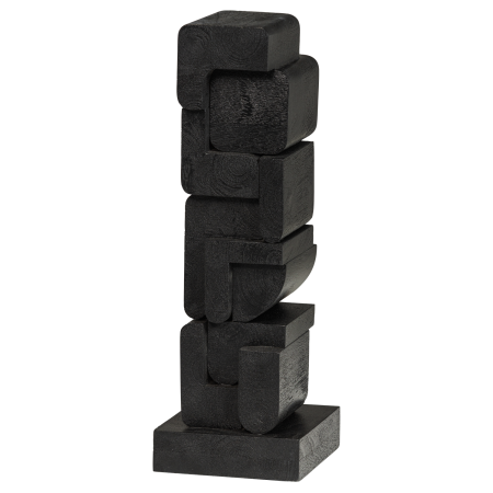 Obiecte Decorative - Ornament decorativ Isan, metal, negru, 53 x 18 x 18 cm, WOOOD 377941-Z
