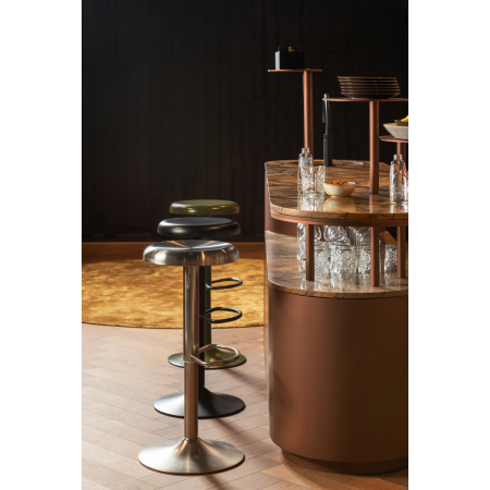 Scaun de bar Isaac, metal, verde cald, 81 x 39 x 39 cm, WOOOD 377384-G [2]