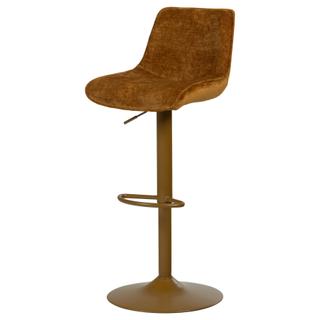 Taburete de bar - Scaun de bar Marten, chenille, caramel, 110 x 45 x 50 cm, WOOOD 377486-K