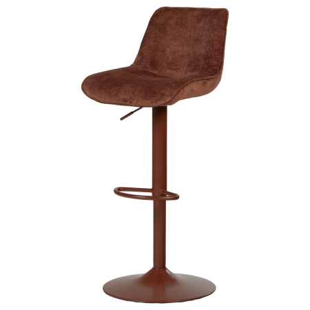 Taburete de bar - Scaun de bar Marten, chenille, maro castaniu, 110 x 45 x 50 cm, WOOOD 377486-A