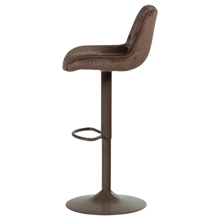 Scaun de bar Marten, chenille, maro inchis, 110 x 45 x 50 cm, WOOOD 377486-D [6]