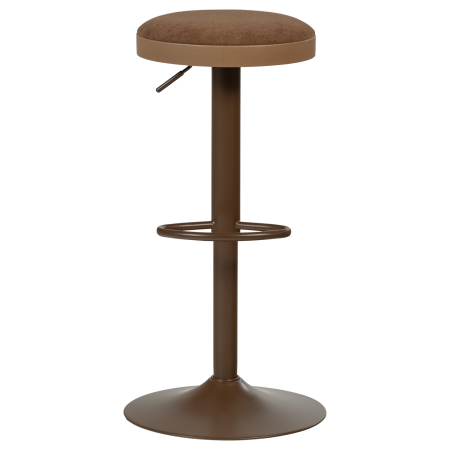 Scaun de bar Mevo, chenille, maro, 82 x 42 x 42 cm, WOOOD 377972-B [2]