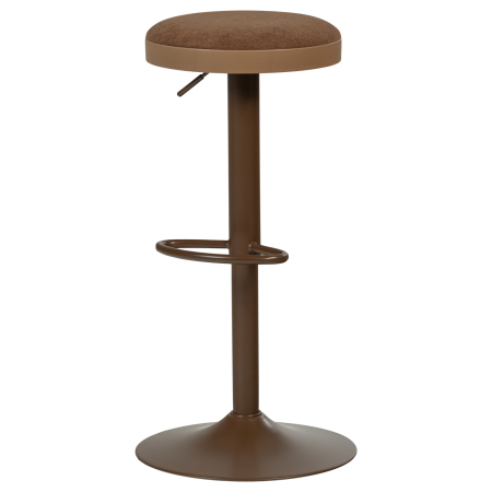 Taburete de bar - Scaun de bar Mevo, chenille, maro, 82 x 42 x 42 cm, WOOOD 377972-B