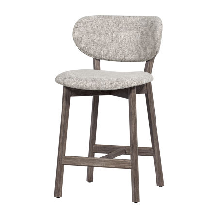 Taburete de bar - Scaun de bar Udar, tesatura melanj, maro, 94 x 51 x 58 cm, WOOOD 377756-D