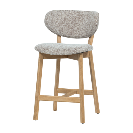 Taburete de bar - Scaun de bar Udar, tesatura melanj, natur, 94 x 51 x 58 cm, WOOOD 377756-N
