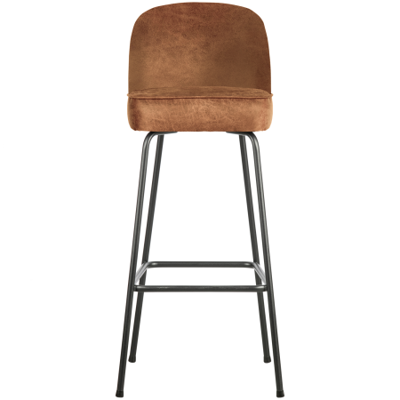 Taburete de bar - Scaun de bar Vogue, piele reciclata si poliester, coniac, 103 x 50 x 55 cm, WOOOD 800293-B