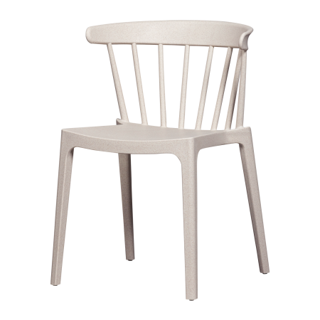 Scaune - Scaun de gradina Bliss, plastic, alb crem melanj, 75 x 52 x 53 cm, WOOOD 378634-WM