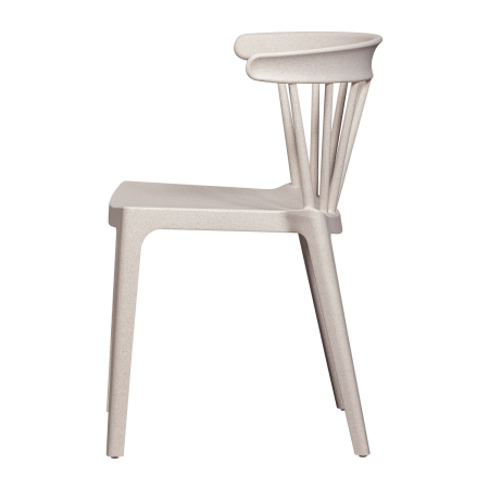 Scaun de gradina Bliss, plastic, alb crem melanj, 75 x 52 x 53 cm, WOOOD 378634-WM [4]