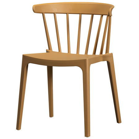 Scaune - Scaun de gradina Bliss, plastic, caramel melanj, 75 x 52 x 53 cm, WOOOD 378634-CM