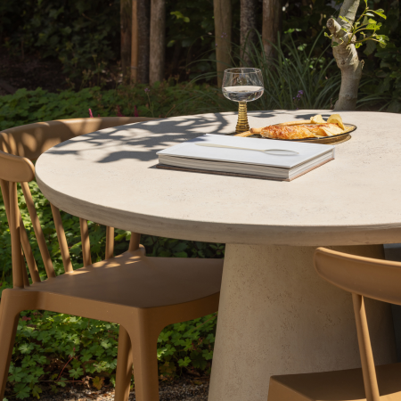 Scaun de gradina Bliss, plastic, caramel melanj, 75 x 52 x 53 cm, WOOOD 378634-CM [2]