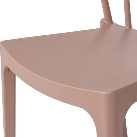 Scaun de gradina Bliss, plastic, roz somon, 75 x 52 x 53 cm, WOOOD 378634-R [7]