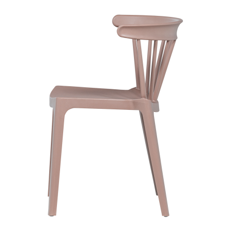 Scaun de gradina Bliss, plastic, roz somon, 75 x 52 x 53 cm, WOOOD 378634-R [3]