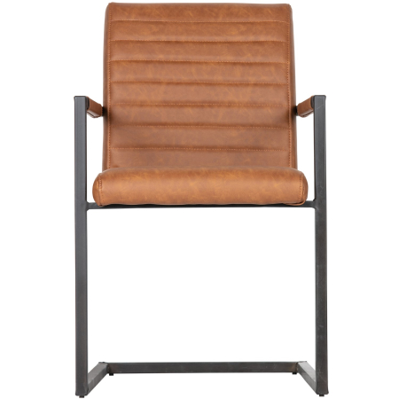 Scaun dining Bas, piele ecologica (PU), coniac, 87 x 54 x 62 cm, WOOOD 376052-C [3]