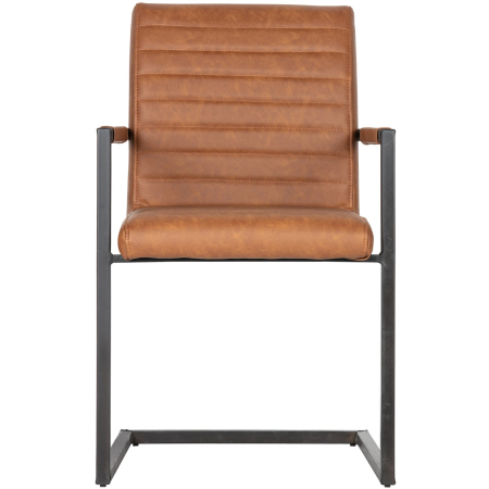 Scaun dining Bas, piele ecologica (PU), coniac, 87 x 54 x 62 cm, WOOOD 376052-C [5]