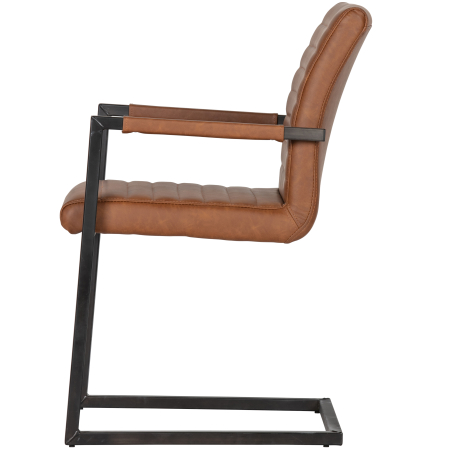 Scaun dining Bas, piele ecologica (PU), coniac, 87 x 54 x 62 cm, WOOOD 376052-C [4]