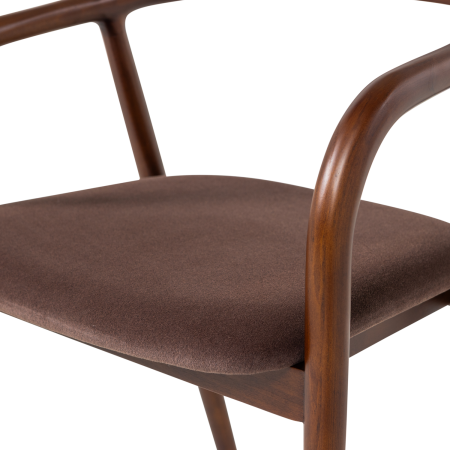Scaun dining Bran, catifea, maro, 79 x 57 x 53 cm, WOOOD 377799-B [5]