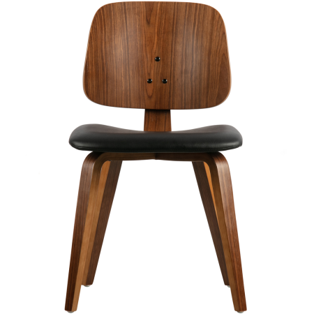 Scaune - Scaun dining Classic, lemn, negru/nuc, 81 x 48 x 50 cm, vtwonen 377147-ZW