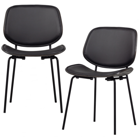 Mobilier - Scaun dining Close In, lemn, negru, 80 x 49 x 57 cm, WOOOD 800207-Z