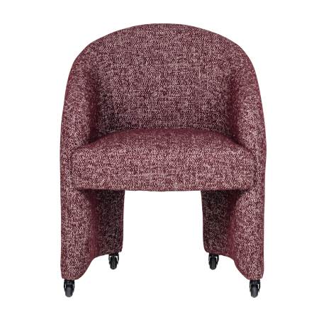 Scaun dining Cordo, tesatura melanj, bordo, 83 x 64 x 64 cm, WOOOD 377800-B [2]