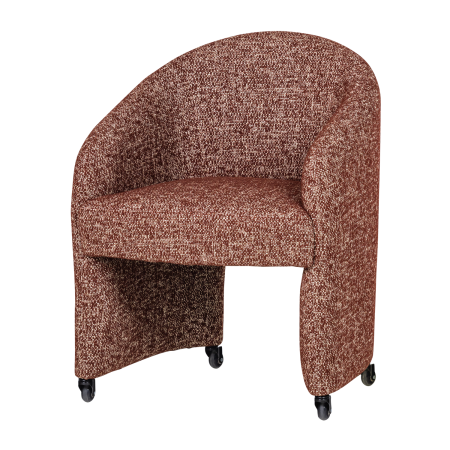 Scaune - Scaun dining Cordo, tesatura melanj, maro ruginiu, 83 x 64 x 64 cm, WOOOD 377800-R