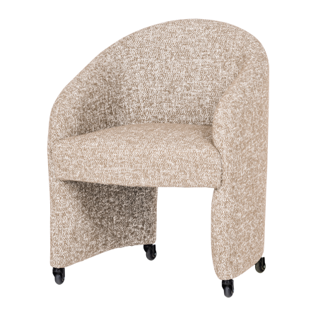 Scaune - Scaun dining Cordo, tesatura melanj, natur melanj, 83 x 64 x 64 cm, WOOOD 377800-N