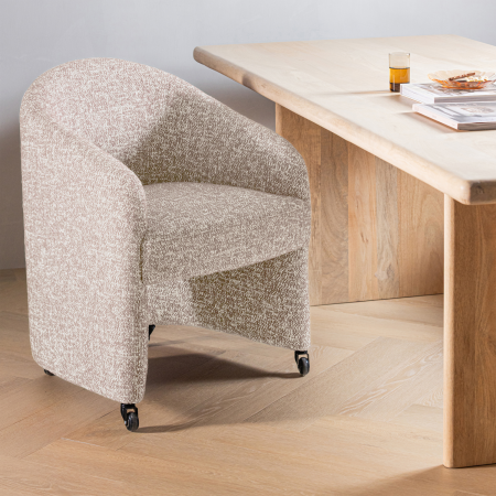 Scaun dining Cordo, tesatura melanj, natur melanj, 83 x 64 x 64 cm, WOOOD 377800-N [1]
