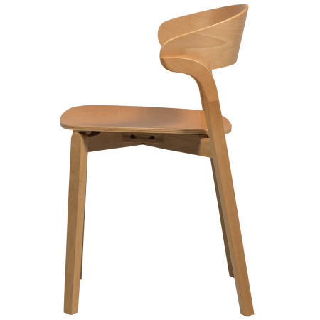 Scaun dining Cras, lemn, natur, 75 x 52 x 42 cm, WOOOD 377393-N [3]