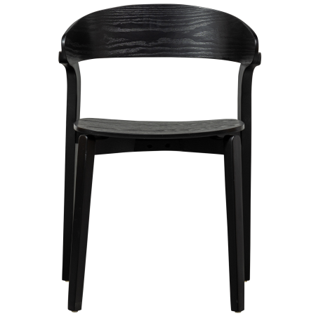 Scaune - Scaun dining Cras, lemn, negru, 75 x 52 x 42 cm, WOOOD 377393-Z