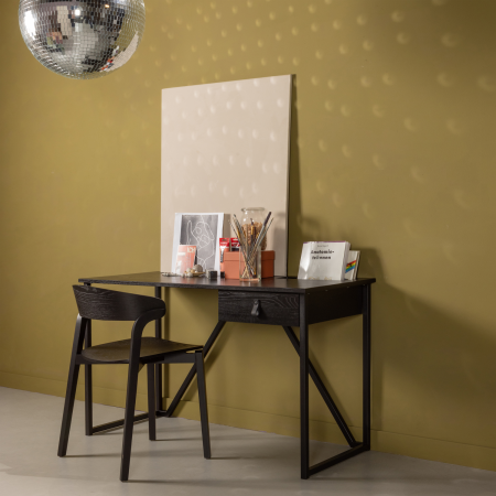 Scaun dining Cras, lemn, negru, 75 x 52 x 42 cm, WOOOD 377393-Z [1]