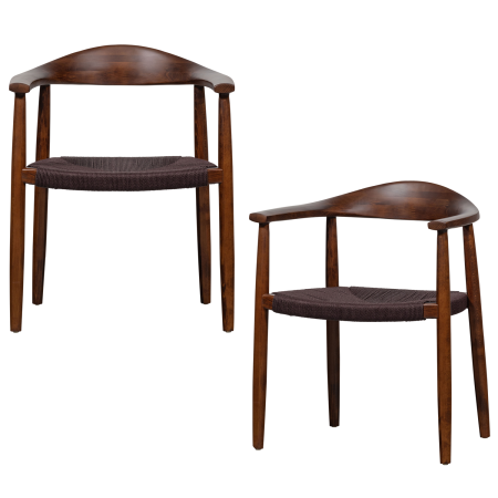 Scaun dining Embrace, lemn, maro inchis, 76 x 64 x 53 cm, vtwonen 400534-D [4]