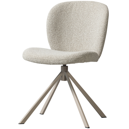 Scaune - Scaun dining Femke, boucle, natur, 80 x 58 x 65 cm, WOOOD 377380-N