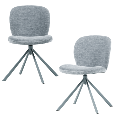Scaun dining Femke, chenille, albastru, 80 x 58 x 65 cm, WOOOD 377380-B [5]