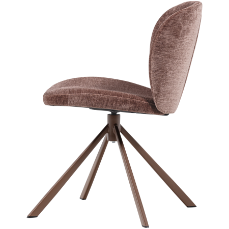 Scaun dining Femke, chenille, maro, 80 x 58 x 65 cm, WOOOD 377380-R [3]