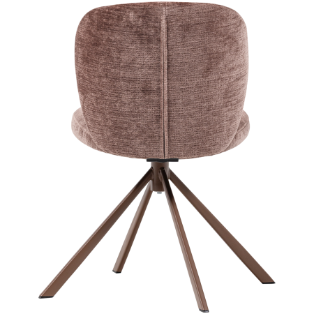 Scaun dining Femke, chenille, maro, 80 x 58 x 65 cm, WOOOD 377380-R [4]
