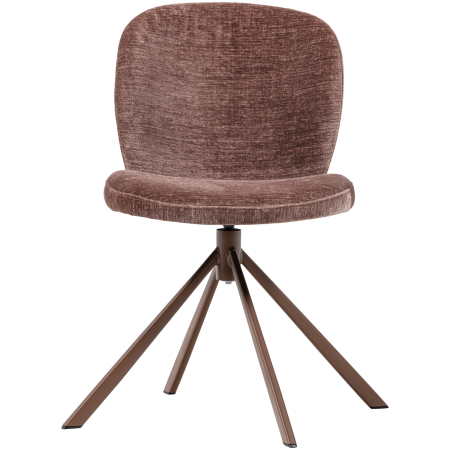 Scaun dining Femke, chenille, maro, 80 x 58 x 65 cm, WOOOD 377380-R [2]