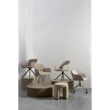Scaun dining Grant-jaki, poliester, nisipiu, 80 x 57 x 61 cm, WOOOD 377388-Z [1]